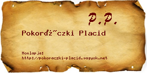 Pokoráczki Placid névjegykártya